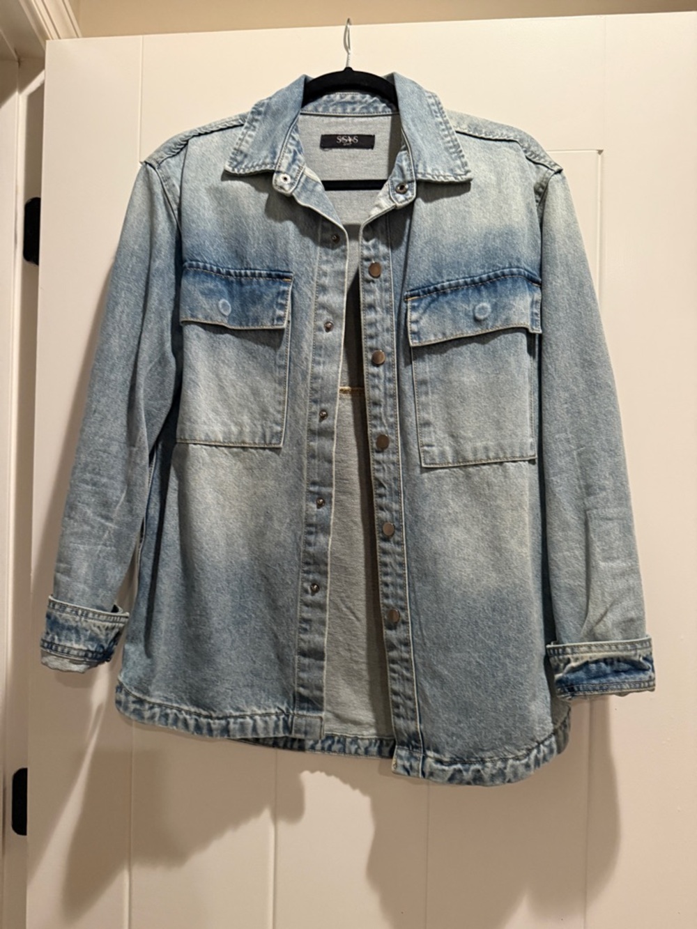SSYS Light Wash Blue Denim Shacket